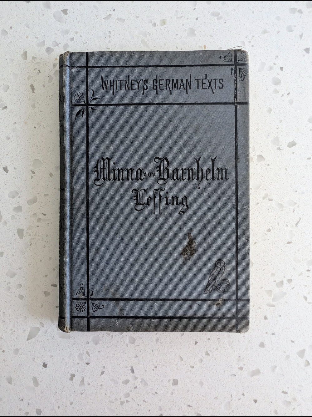 Whitney's German Texts - Minna von Barnhelm by Lessing - Blue Cloth Hardcover